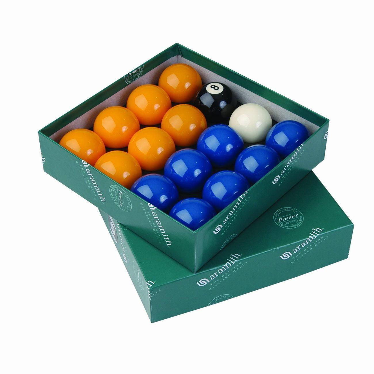 Aramith Blue and Yellow Pool Balls