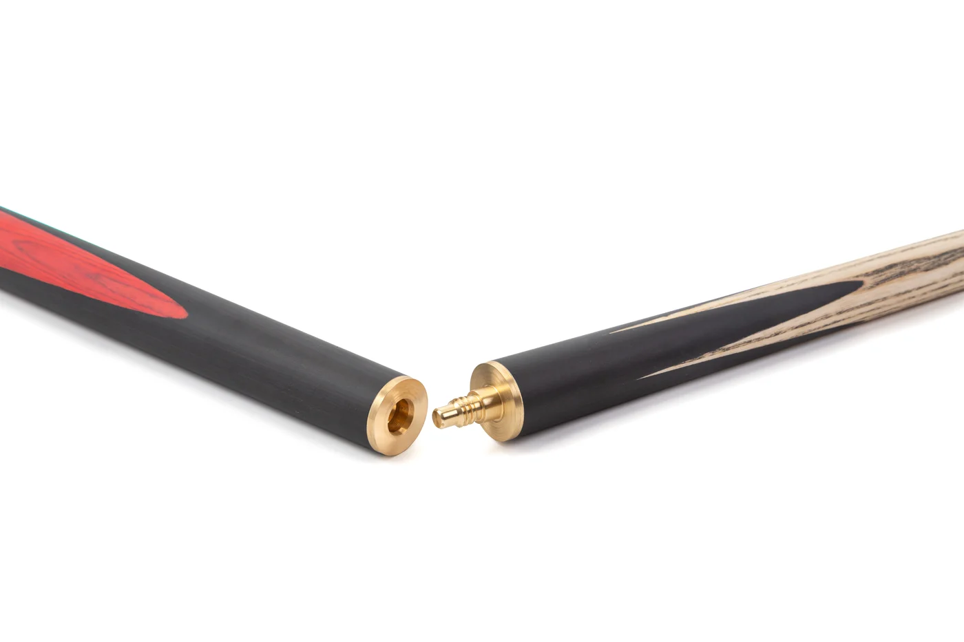 Brass cue joint and precisely fitted timber splices